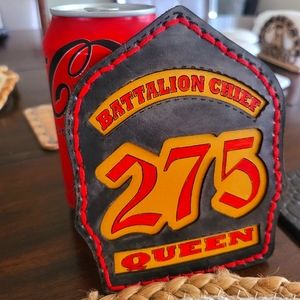 Custom Fire Fighter Leather Helmet Badge 👨‍🚒